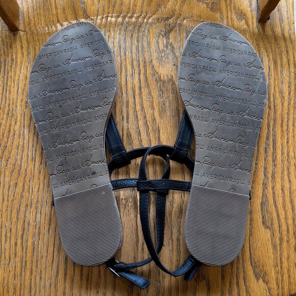 American Rag Black Flat Sandals - Picture 3 of 3
